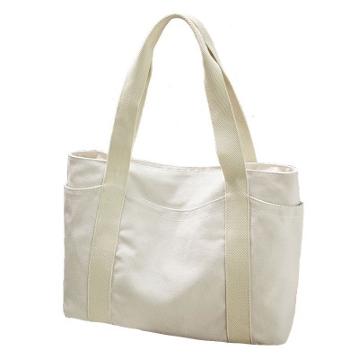 Reusable Natural Cotton Canvas Shopping Tote Bag