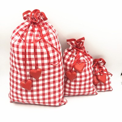 Wholesale Custom New Christmas Jewelry Organizer Bag Lattice Drawstring Gift Bag Cotton Linen Wine Bag